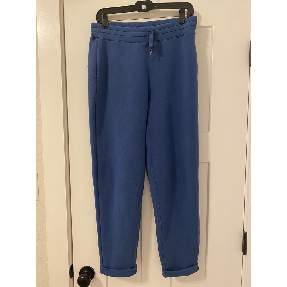 Spanx AirEssentials Tapered Pants Blue Drawstring Joggers Size Large